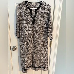 Anokhi black & white blockprint tunic, size M